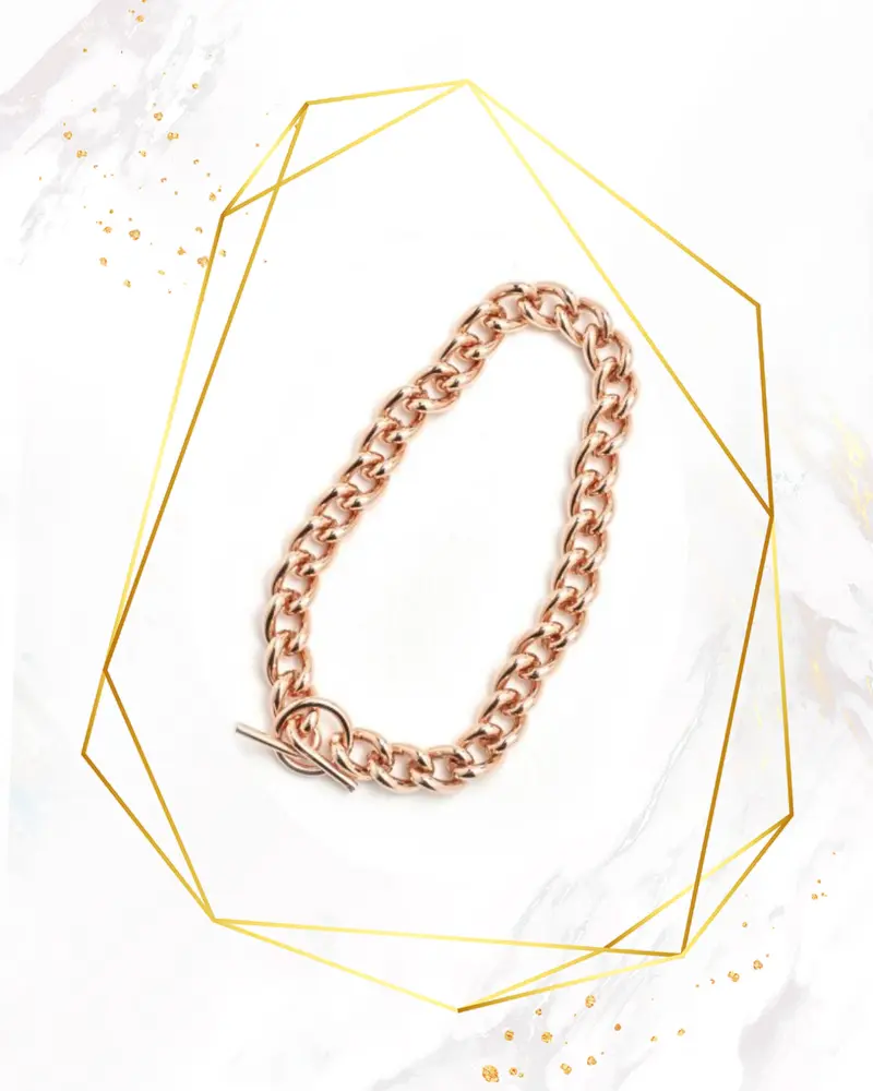 Copper Bracelet Light 7.5" Chain Link 'SUPER B'