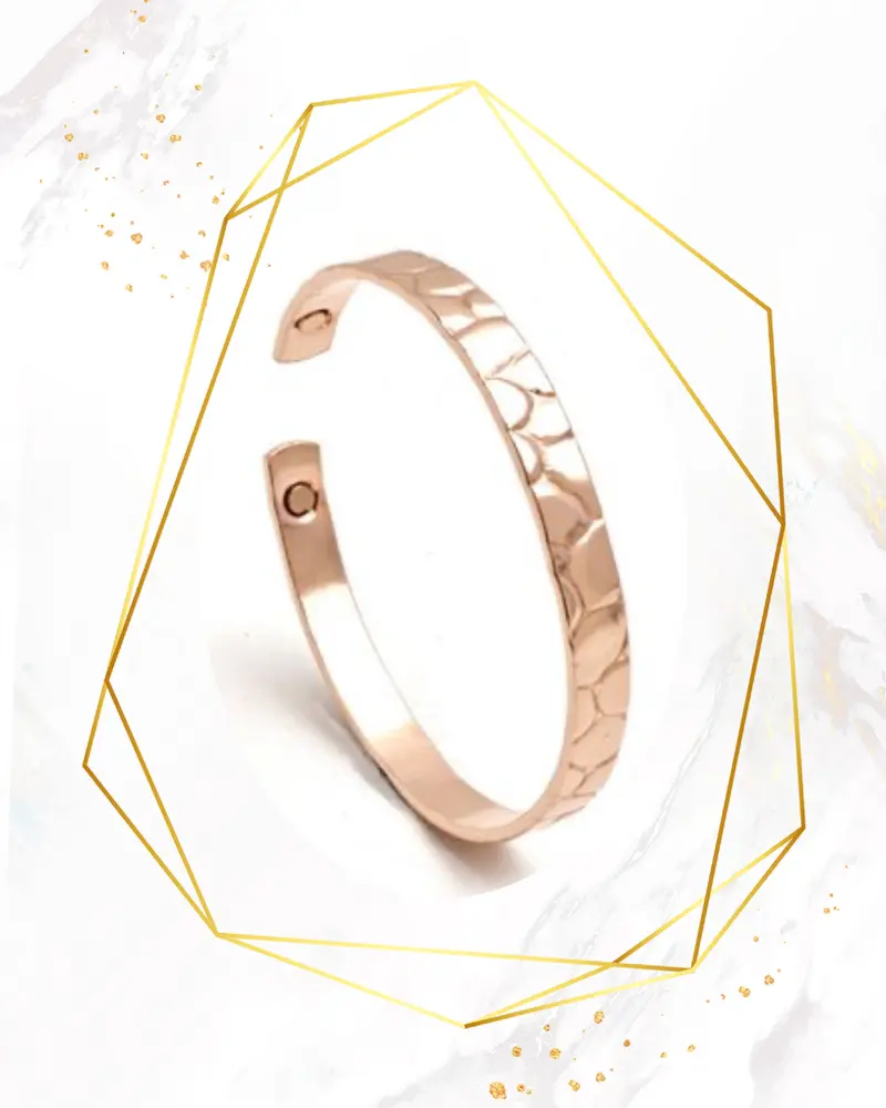 Copper with Magnet Bangle Pewter 1/4" 'SUPER B'