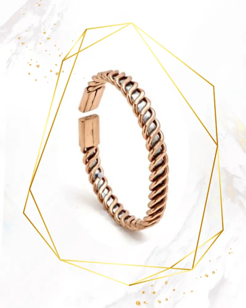 Copper with Zinc Bangle Weave 'SUPER B'