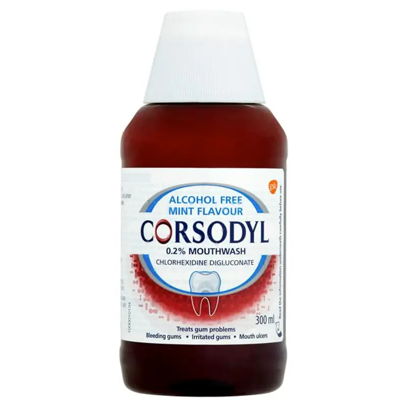 Corsodyl Alcohol Free Mouthwash Mint Flavour - 300ml