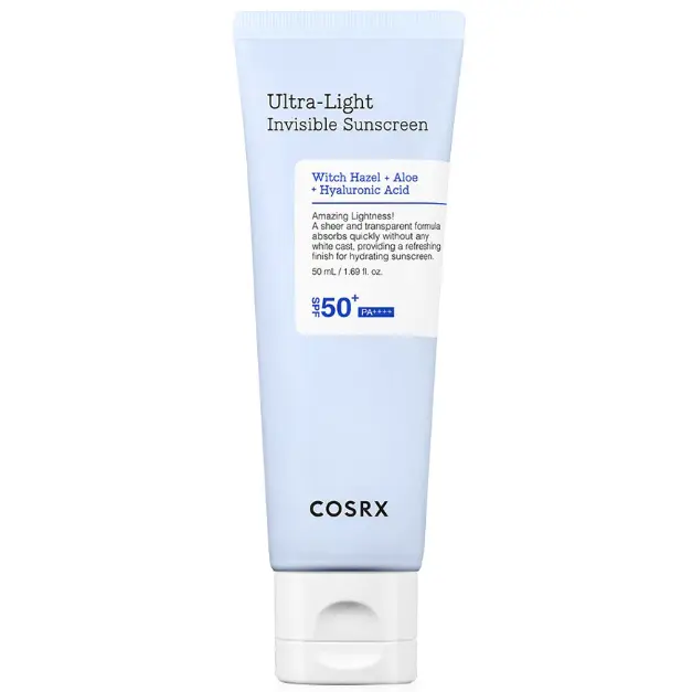 COSRX - Ultra-Light Invisible Sunscreen with Hazel + Aloe + Hyaluronic Acid SPF50+ PA++++ 50ml.