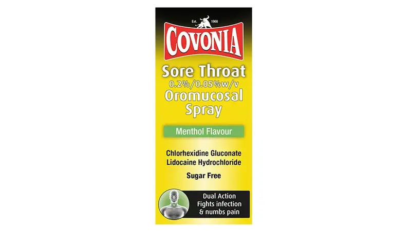 Covonia Sore Throat Chlorhexidine 0.2% / Lidocaine 0.05% Spray - 30ml