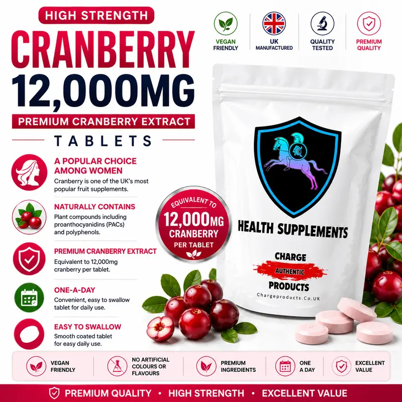 Cranberry 12,000mg Tablets UK — High Strength 50