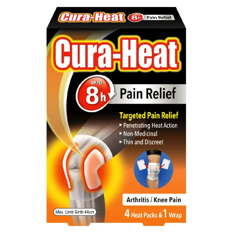 Cura-Heat Arthritis Pain Knee - Pack of 4