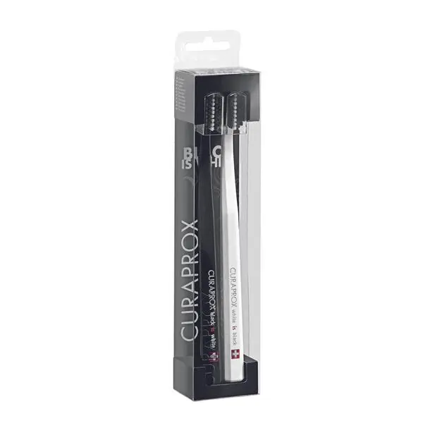 Curaprox Black Is White Duo Toothbrushes - Black/White