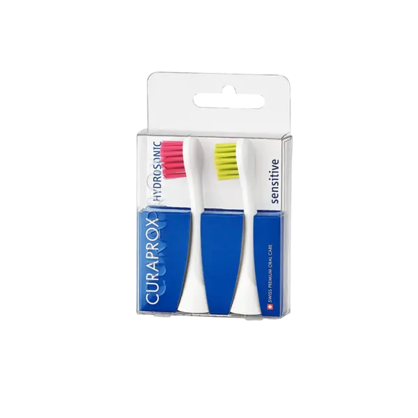 Curaprox Hydrosonic Sensitive Heads Duo - - 2 pack Magenta/ Green