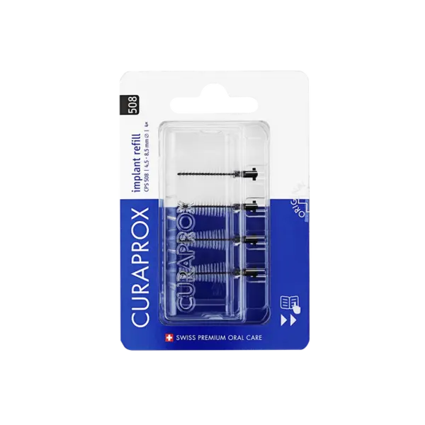 Curaprox Interdental Brush Refill Implant Black - Pack of 4