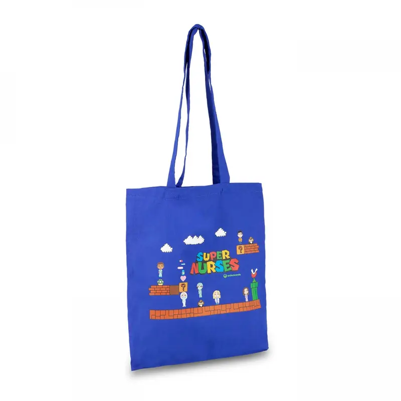 Custom Nurse and Doctors Tote Bag Canvas Cotton Royal Blue