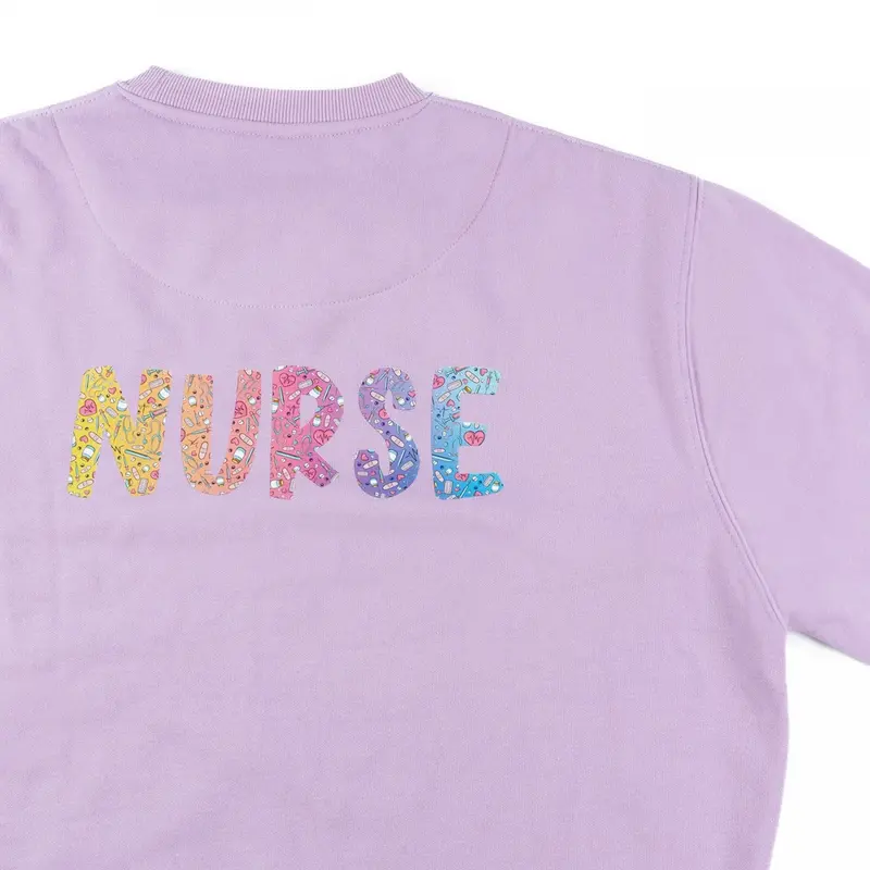 Custom Unisex Medical Healthcare Sustainable Sweatshirt Lavender