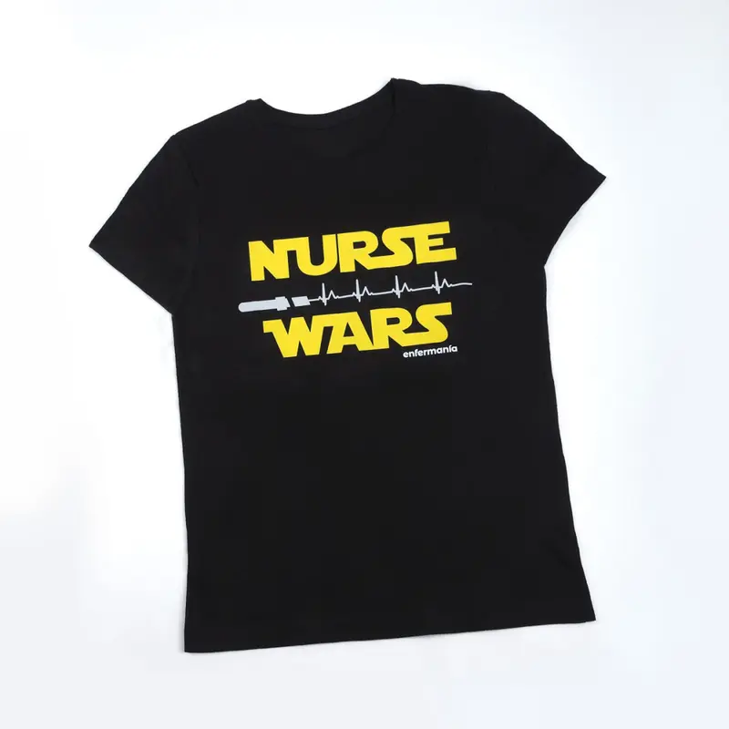 Custom Women's Fitted Medical T-Shirt Black