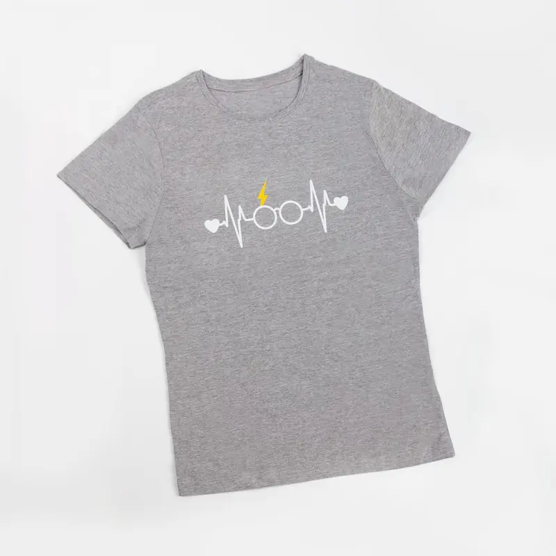 Custom Women's Fitted Medical T-Shirt Grey 100% Cotton