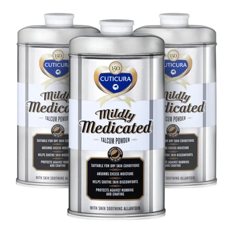 Cuticura Mildly Medicated Talcum Powder - 3 Pack