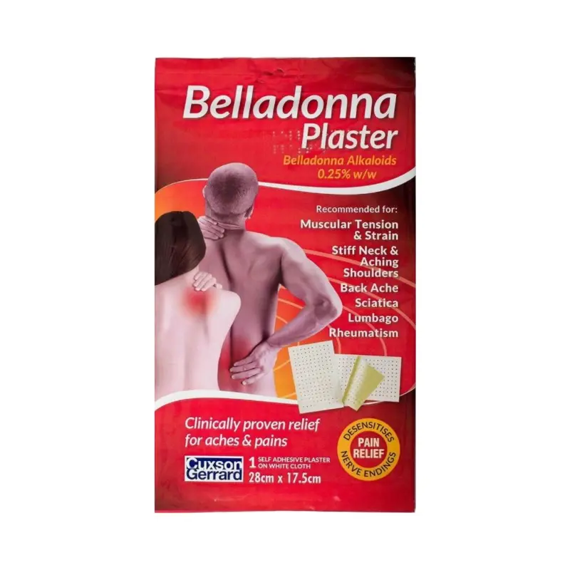 Cuxson Gerrard Belladonna Plaster 28cm x 17.5cm - 1 Self Adhesive Plaster