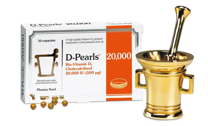 D-Pearls with 125 µg (5,000 IU) of vitamin D3 in cold-pressed olive oil 30 capsule