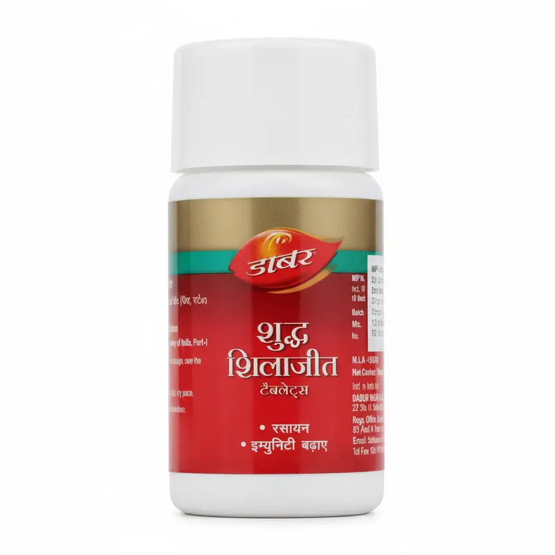 Dabur Shuddha Shilajeet, pure shilajit, stamina vitality 60 tablets