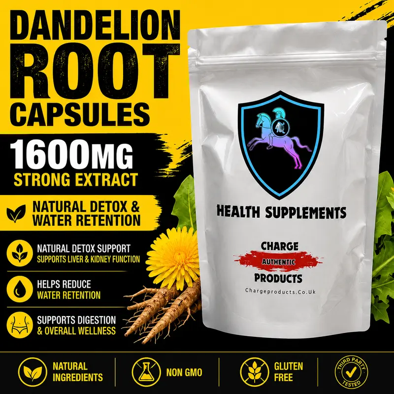 Dandelion Root Capsules 1600mg — High-Strength Taraxacum officinale · No Fillers · Vegan