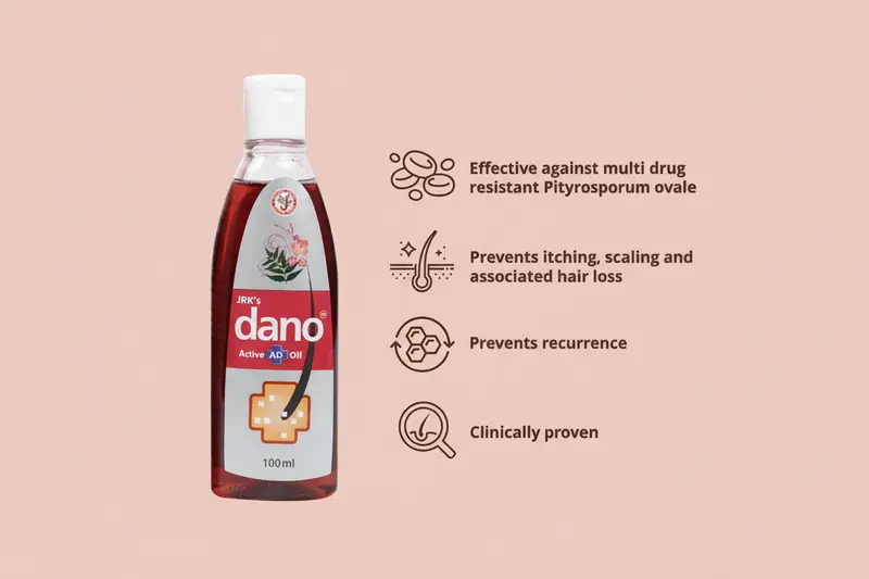 Dano active AD hair oil 100ml for  Scalp psoriasis,  Seborrheic dermatitis , dandruff