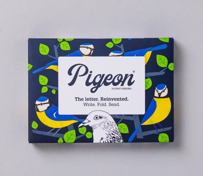 Dawn Chorus Pigeon, Folding Letter Set – Pack of 6 Letters