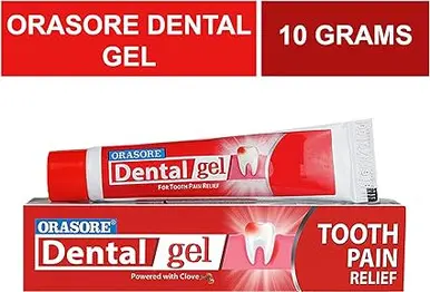 Dental Gel 10g  Fast Acting Dental Pain Relief Gel | Benzocaine 20% | For Tooth & Gum Pain