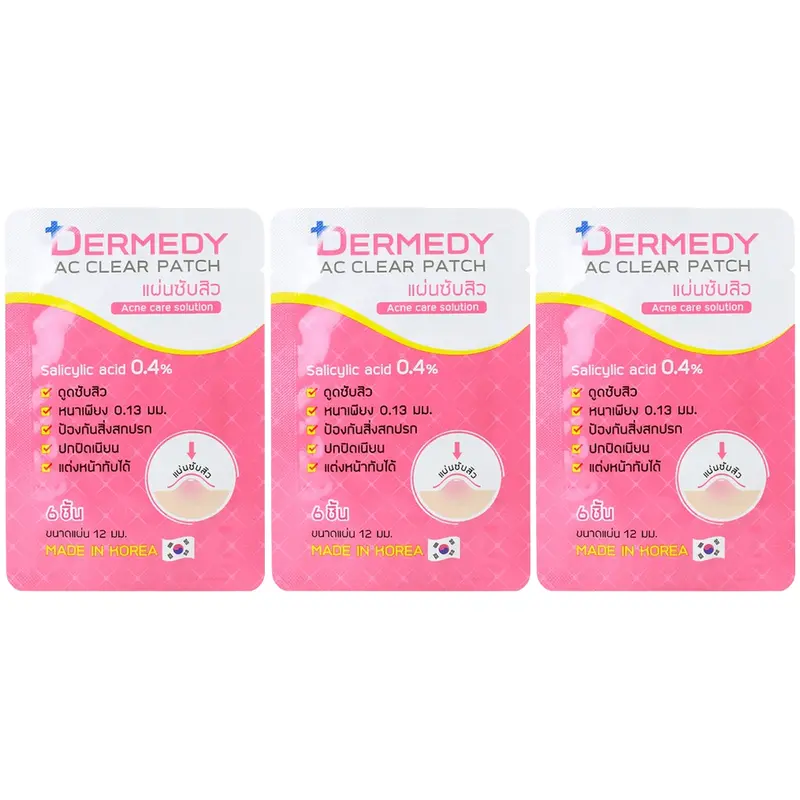 Dermedy - AC Clear Patch Salicylic 0.4% 6 Dots (Pack of 3)