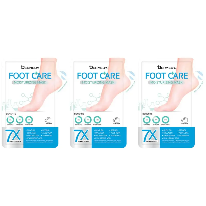 Dermedy - Foot Care Moisturizing Mask for Foot 1 Pair (Pack of 3)