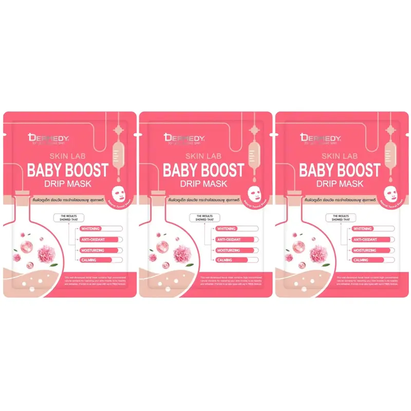 Dermedy - Skin Lab Baby Boost Drip Mask 25g. (Pack of 3)