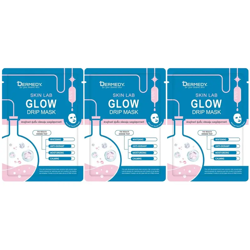 Dermedy - Skin Lab Glow Drip Mask 25g. (Pack of 3)