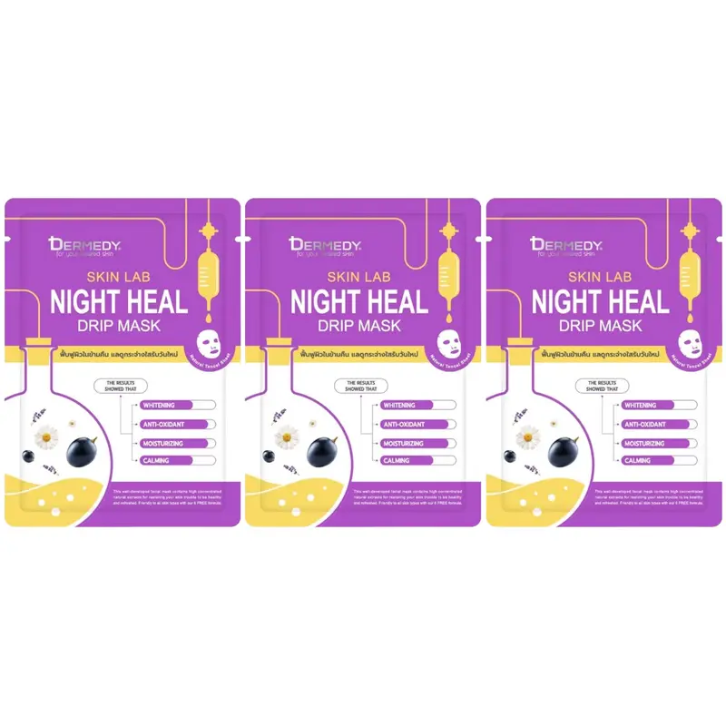 Dermedy - Skin Lab Night Heal Drip Mask 25g. (Pack of 3)