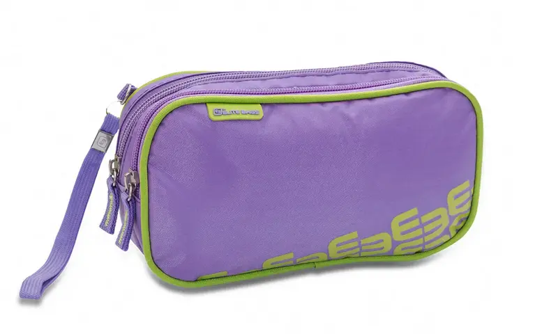 DIAS Diabetic Toiletry Bag Isothermal Insulin Carrying Case Purple with Gel Cool Pack