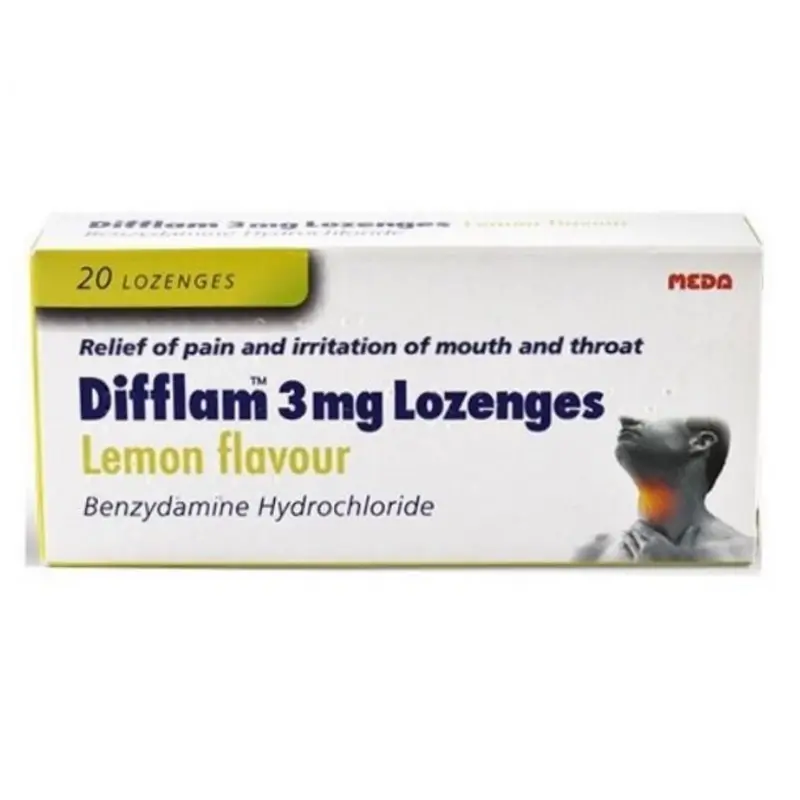Difflam 3mg Lozenges Lemon Flavour - 20 Lozenges