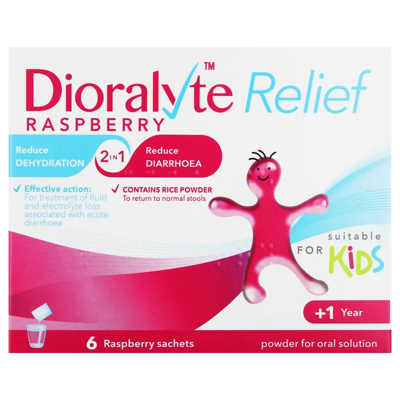 Dioralyte Relief Raspberry Oral Rehydration Sachets - 6 Sachets