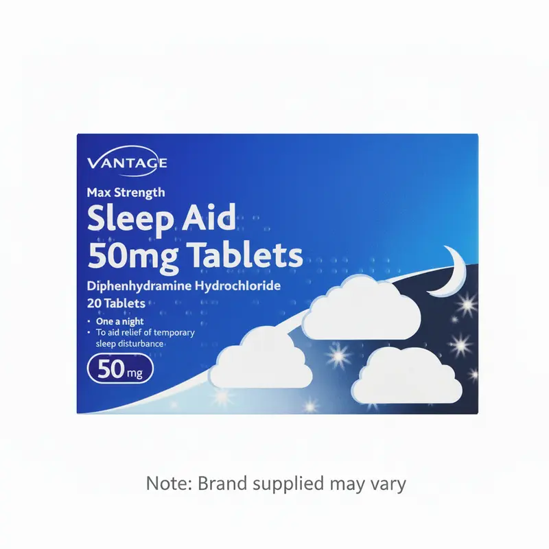 Diphenhydramine Hydrochloride 50mg - 20 tablets Sleep Aid (P)