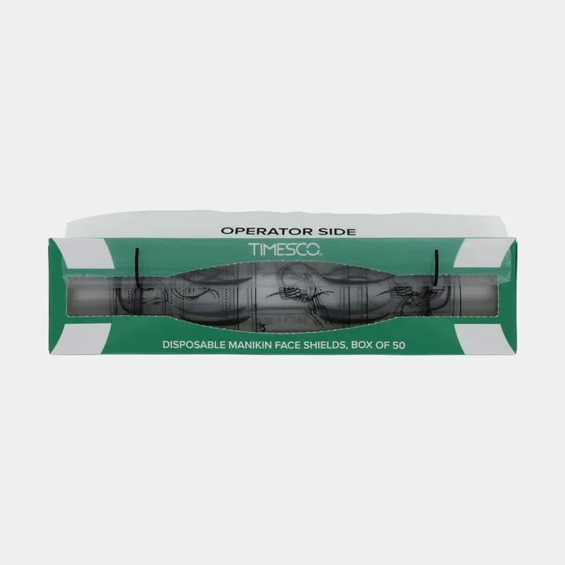 Disposable CPR Manikin Face Shields - Dispenser Box (50 Count)
