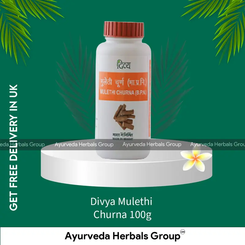 Divya Mulethi Churna 100g - Ayurvedic Wellness Support | Herbal Products UK