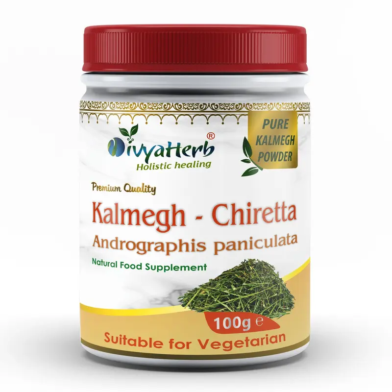 DivyaHerb Kalmegh Powder 100 gram - Daily Wellness Support