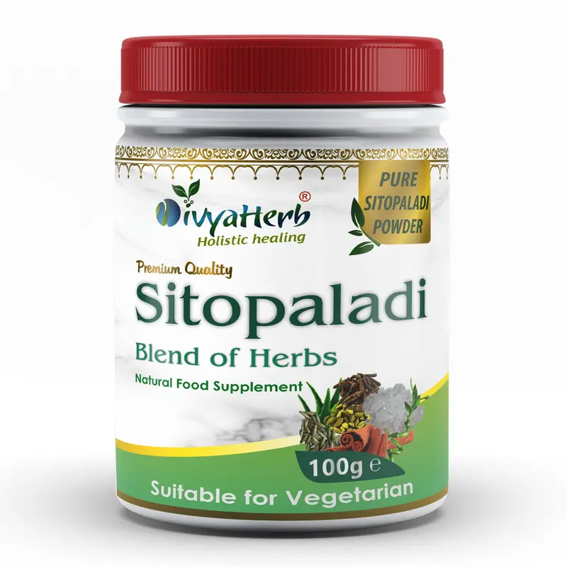 DivyaHerb Sitopaladi Powder 100 gram - Throat Comfort Support