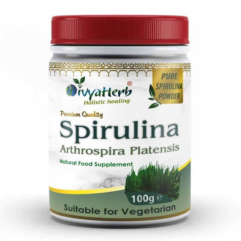 DivyaHerb Spirulina Powder 100 gram - Daily Vitality Support