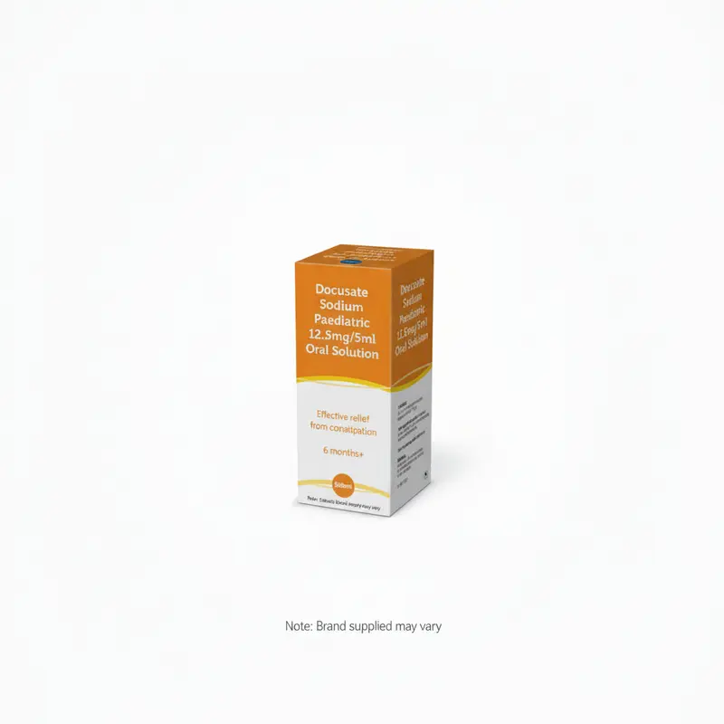 Docusate sodium paediatric 12.5mg/5ml oral solution 300ml (P)