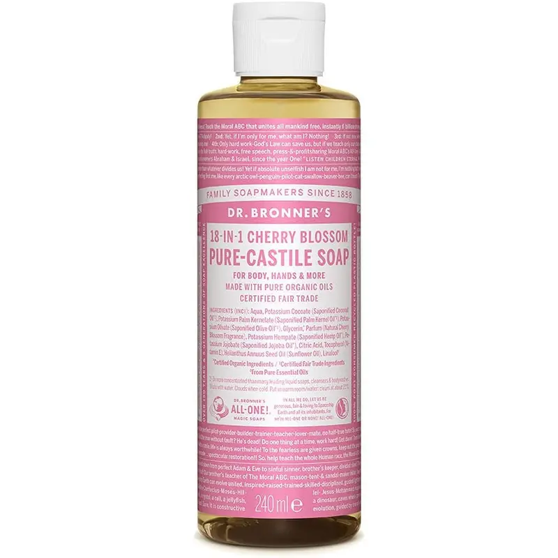 Dr Bronner's Castille Soap Liquid Soap 18-In-1 Cherry Blossom