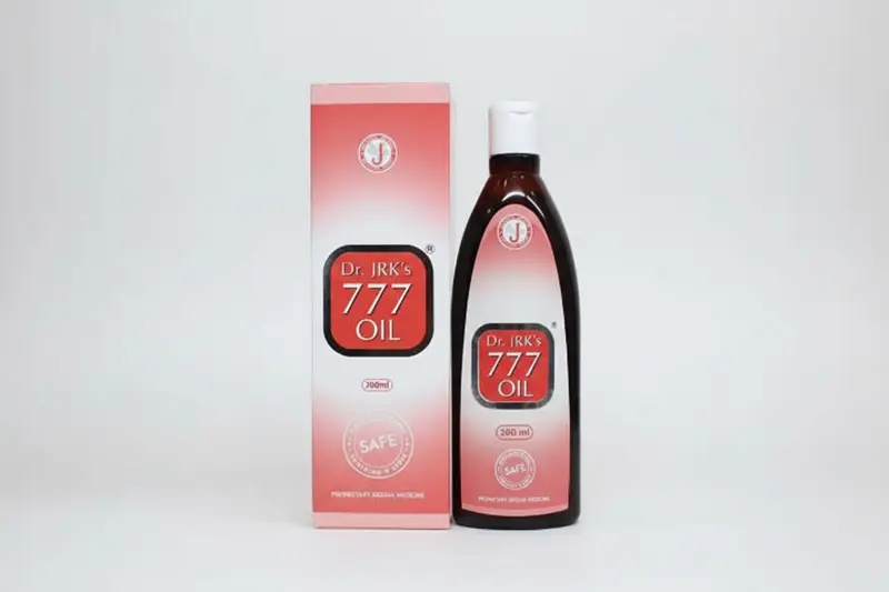 Dr. JRK's 777 Oil – 200ml Herbal Skin Care Oil for Psoriasis-Prone & Scaly Skin