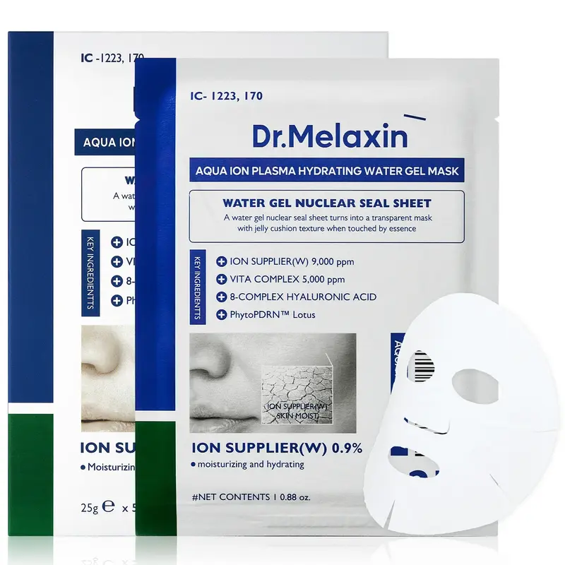 Dr.Melaxin - Aqua Ion Plasma Hydrating Water Gel Mask (5 Sheets)