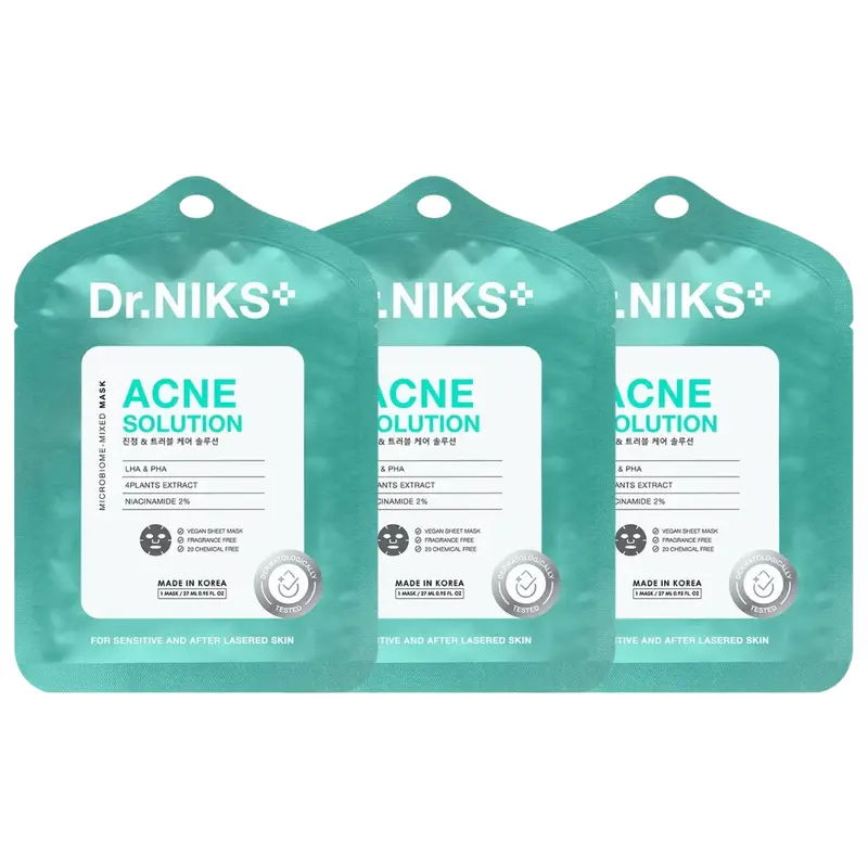 Dr.NIKS - Acne Solution Microbiome-Mixed Mask 27ml. (Pack of 3)