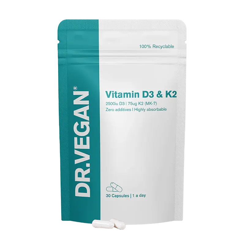 DR.VEGAN Vitamin D3 & K2 2500IU 30 Capsules