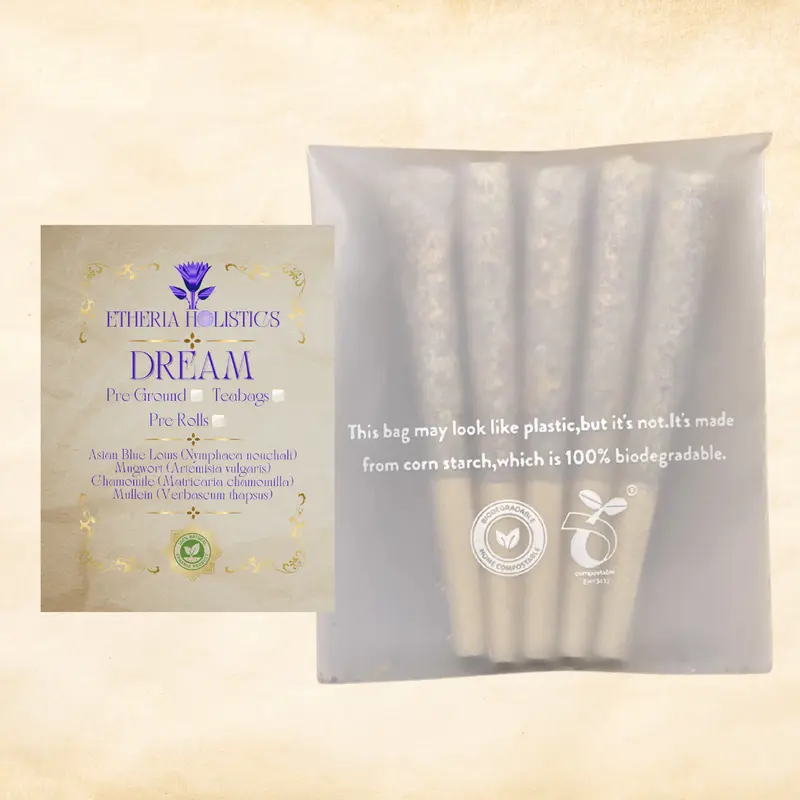 DREAM Blend (Blue Lotus, Chamomile, Mugwort, Mullein) | Organic Pre-Rolls