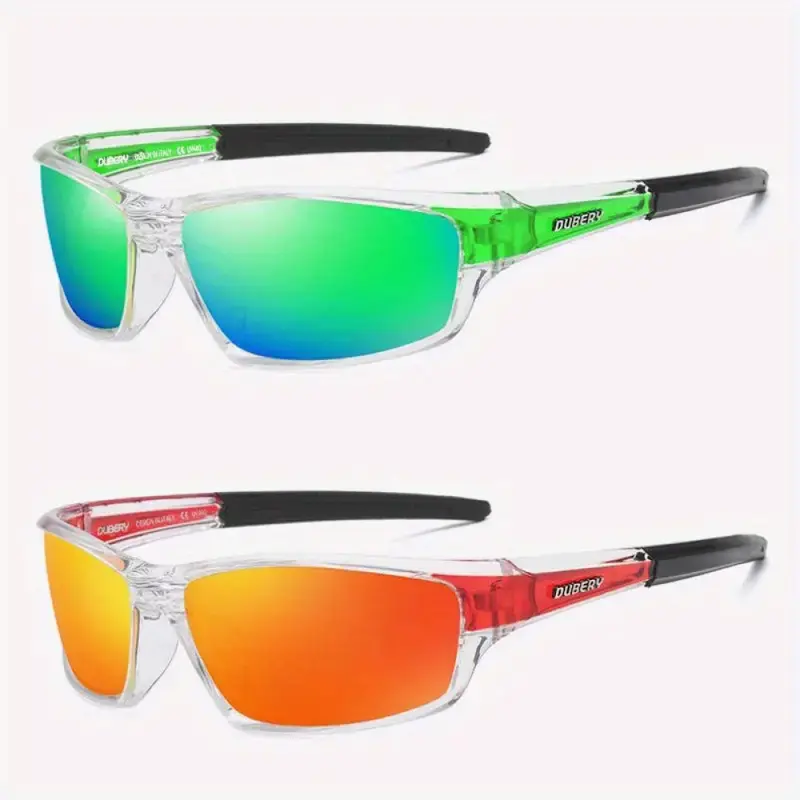 DUBERY Polarized Sunglasses UK β HD Polarized UV400 Lens | Blue & Green or Orange & Red | Unisex | Free UK Delivery | Charge Products