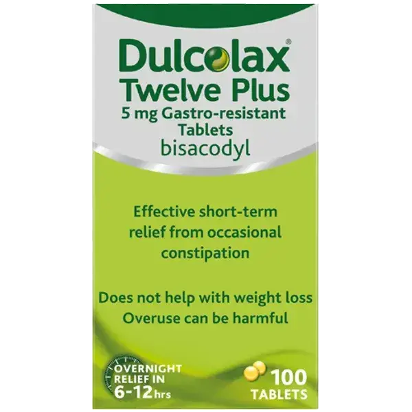 Dulcolax Twelve Plus Laxative Tablets Pack of 100