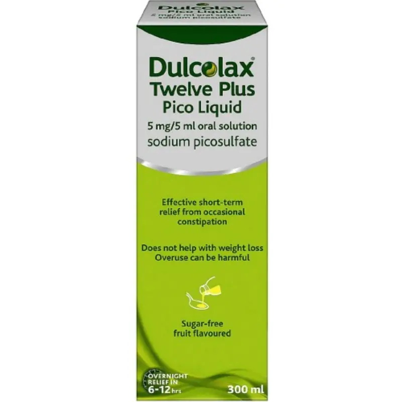Dulcolax Twelve Plus Pico Liquid 5 mg oral solution 5mg/5ml, 300ML