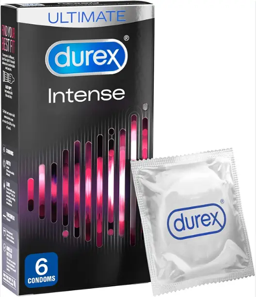 Durex Intense Dotted Latex Condoms - 6 or 12 Condoms