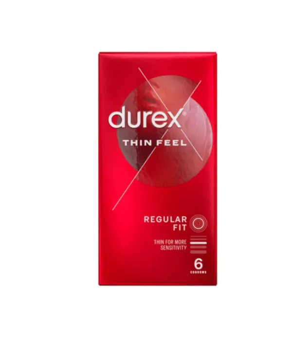 Durex Thin Feel Regular Fit Condoms - 6 Pack