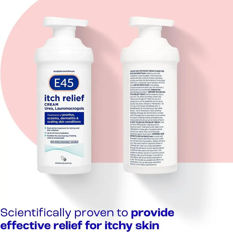 E45 Itch Relief Cream 5% Urea 3% Lauromacrogols 500g